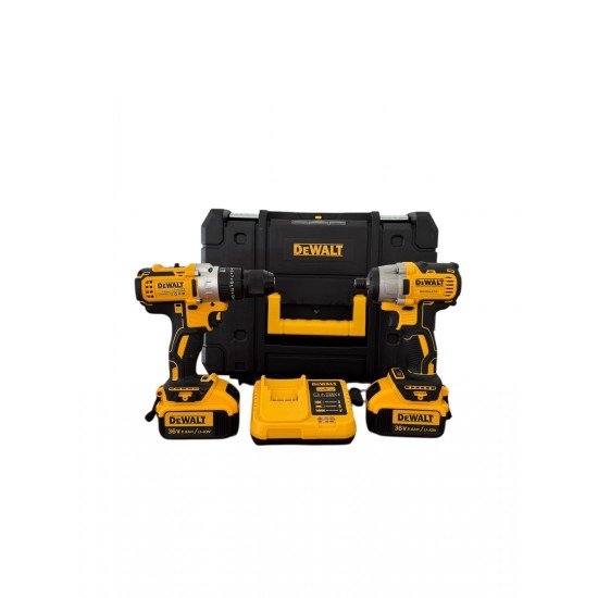 Dewalt 36V XR Brushless Σετ Κρουστικό Δραπανοκατσάβιδο & Παλμικό Κατσαβίδι 36V με 2 Μπαταρίες 8Ah και Θήκη Dewalt 36V XR Brushless Σετ Κρουστικό Δραπανοκατσάβιδο & Παλμικό Κατσαβίδι 36V με 2 Μπαταρίες 8Ah και Θήκη
