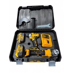 Dewalt Σετ Γωνιακός Τροχός & Μπουλονόκλειδο 36V με 2 Μπαταρίες 8Ah και Θήκη