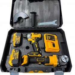 Dewalt Σετ Γωνιακός Τροχός & Μπουλονόκλειδο 36V με 2 Μπαταρίες 8Ah και Θήκη